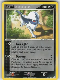 Absol 18/110 Rare Holon Phantoms Pokemon Moderately Played - Image 1
