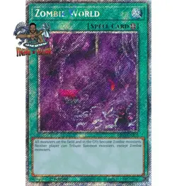 Yugioh! 1x Zombie World RA03-EN205 Platinum Secret Rare 1st Ed NM - Image 1