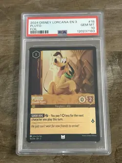 Pluto - 2024 Disney Lorcana Into The Inklands EN3 #18 Foil PSA 10 - Image 1