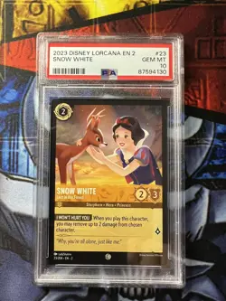 PSA 10 Disney Lorcana: Snow White #23 Non-Foil POP 2! EN2 Gem Mint - Image 1