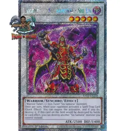 Yugioh! 1x Legendary Six Samurai - Shi En RA03-EN250 Platinum Secret Rare NM - Image 1