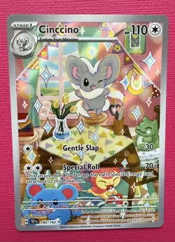 Cinccino 183/162 Temporal Forces Illustration Pokemon Card Near Mint Condition - Image 1