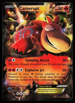 Camerupt EX 29/160 Holo XY Primal Clash Pokemon Card - Image 1