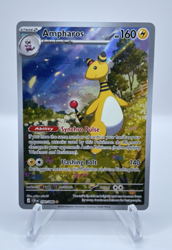 Pokemon TCG: Ampharos Holo Shiny Rare ME04: Chaos Rising 090/086 - NM - Image 1