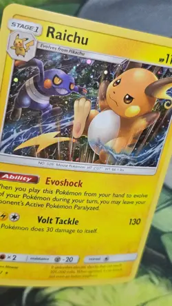 Pokemon TCG - Raichu 41/147 - SM Burning Shadows Cosmos Holo Blister Exclusives - Image 2