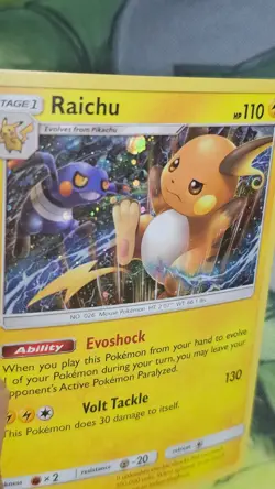 Pokemon TCG - Raichu 41/147 - SM Burning Shadows Cosmos Holo Blister Exclusives - Image 2