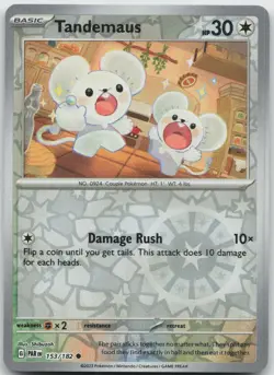 Tandemaus 153/182 Common Paradox Rift Pokemon Reverse Holo Near Mint - Image 1