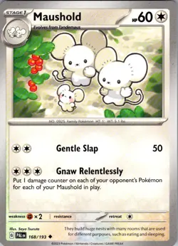 Maushold Paldea Evolved 168/193 Uncommon Pokemon Near Mint - Image 1