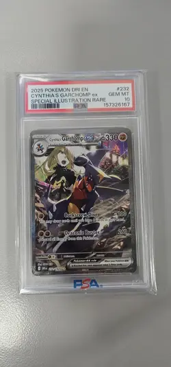 2025 Pokemon DRI EN Special Illustration Rare #232 Cynthia's Garchomp ex PSA 10 - Image 1