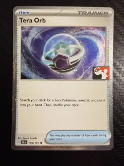 Tera Orb 189/191 Play Prize Pack series 7 Cosmo Holo Stamped Near Mint Pokemon - Image 1