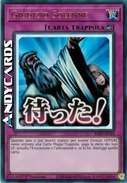 GIUDIZIO SOLENNE • (Solemn Judgment) • Ultra R • RA05 IT124 • 1Ed • Yugioh! - Image 1