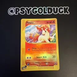 Pokemon Ponyta Reverse Holo Card Expedition 126/165 Creased C3 - Image 1