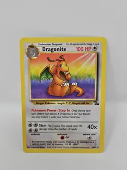 Pokemon TCG Dragonite Fossil Rare 19/62 Unlimited 100 HP English Wizards 1999 - Image 1