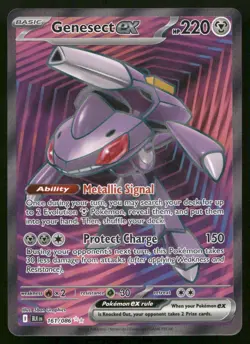 Genesect ex 161/086 Holo Ultra Rare Black Bolt Pokemon NM - Image 1