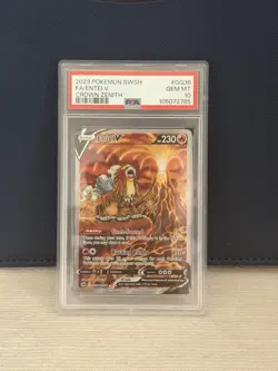 Pokemon Entei V Crown Zenith Galarian Gallery Full Art #GG36 PSA 10 Gem Mint - Image 1