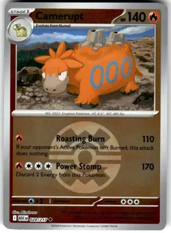 Camerupt Quick Ball Reverse Holo 028/217 ME Ascended Heroes NM Pokemon Fast Ship - Image 1