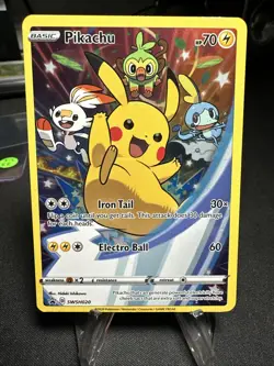 Pokemon TCG Pikachu SWSH020 SWSH Sword & Shield Promo Holo English - Image 1