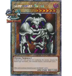 Yugioh 1x Summoned Skull RA03-EN086 Platinum Secret Rare 1st Ed NM - Image 1