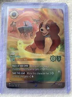 Lady Decisive Dog ENCHANTED Disney Lorcana TCG - 205/204 EN8 - Image 1