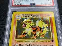 Blaine's Arcanine - Pokemon Card - 1/132 - Gym Challenge - Holo - PSA 9 - Image 3