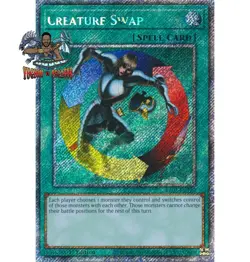Yugioh! 1x Creature Swap RA03-EN120 Platinum Secret Rare 1st Ed NM - Image 1