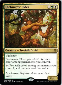 Faeburrow Elder 190 Rare Throne of Eldraine Magic: The Gathering MP - Image 1