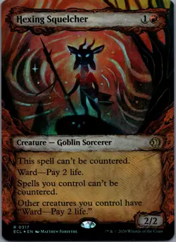 Hexing Squelcher [Foil] 317 MTG Lorwyn Eclipsed Rare Fable Frame Foil NM - Image 1