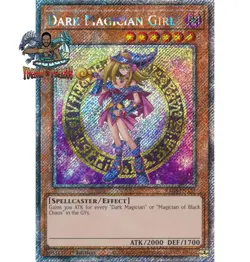 Yugioh! 1x Dark Magician Girl RA03-EN123 Platinum Secret Rare 1st Ed NM - Image 1