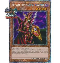 Yugioh! 1x Breaker the Magical Warrior RA03-EN125 Platinum Secret Rare 1st Ed NM - Image 1