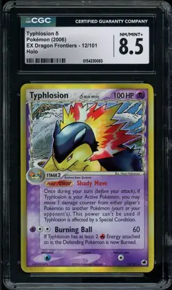 2006 Pokemon EX Dragon Frontiers #12 Typhlosion Holo CGC 8.5 NM/Mint+ - Image 1