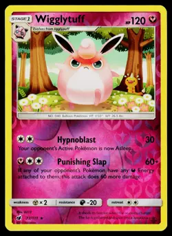 Wigglytuff 72/111 Rare Crimson Invasion Pokemon Reverse Holo Lightly Played - Image 1