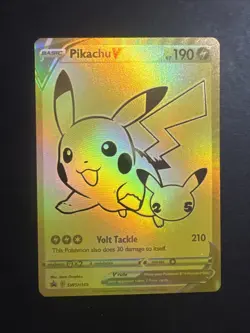 Pokemon TCG - Pikachu V SWSH145 Celebrations - Black Star Promo - NM - Image 1