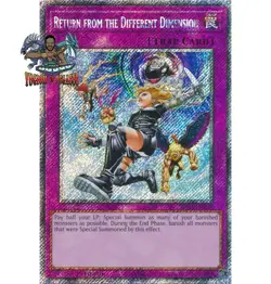 Yugioh! 1x Return from the Different Dimension RA03-EN140 Platinum Secret Rare - Image 1