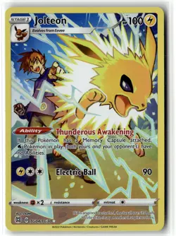 Jolteon TG04/TG30 Holo Brilliant Stars Trainer Gallery Pokemon NM b3 - Image 1