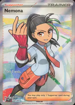 Nemona 229/091 Ultra Rare Paldean Fates Pokemon Near Mint - Image 1