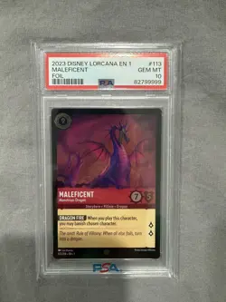 Maleficent Monstrous Dragon FOIL #113 PSA 10 GEM MINT - 2023 Disney Lorcana - Image 1