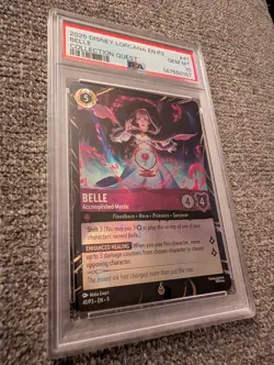2025 DISNEY LORCANA EN P3-PROMO #41 BELLE - ACCOMPLISHED MYSTIC PSA 10 - Image 1