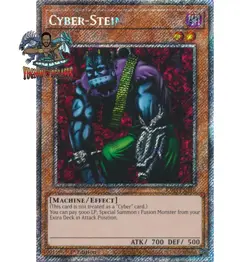 Yugioh! 1x Cyber-Stein RA03-EN146 Platinum Secret Rare 1st Ed NM - Image 1