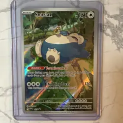 Pokemon S&V 151 Snorlax Promo 051 *Crimped Error At Bottom Of Card* NM - Image 1