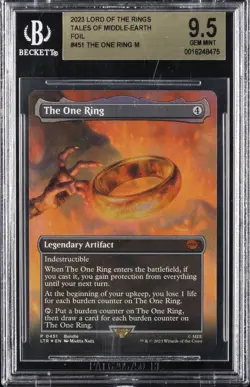 2023 MTG TALES OF MIDDLE-EARTH SCENE-FOIL #451 THE ONE RING BGS 9.5 - Image 1