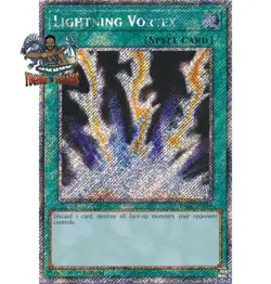 Yugioh! 1x Lightning Vortex RA03-EN148 Platinum Secret Rare 1st Ed NM - Image 1