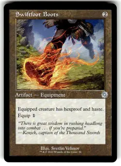 Swiftfoot Boots The Brothers' War: Retro Frame Artifacts Regular MTG - Image 1