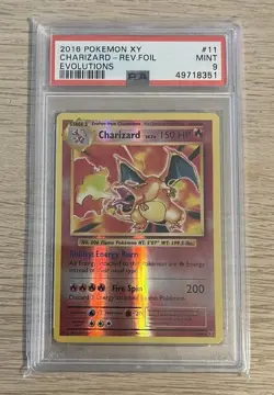 2016 Pokemon XY Evolutions Charizard Reverse Holo 11/108 PSA 9 MINT - Image 1