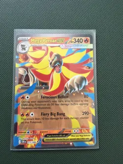 Mega Pyroar ex 015/086 Double Rare ME04: Chaos Rising Pokemon Near Mint - Image 1