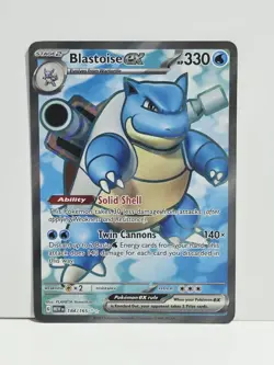 Blastoise ex 184/165 Secret Rare Full Art Pokemon 151 Scarlet & Violet NM - Image 1