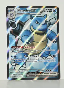 Blastoise ex 184/165 Secret Rare Full Art Pokemon 151 Scarlet & Violet NM - Image 3