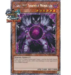Yugioh! 1x Caius the Shadow Monarch RA03-EN194 Platinum Secret Rare 1st Ed NM - Image 1
