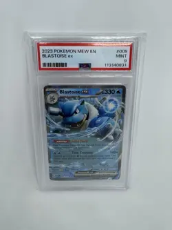 Pokemon TCG Blastoise Ex Mew EN 009/165 Scarlet Violet 151 Mint PSA 9 English - Image 1
