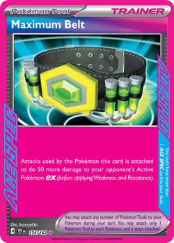 MAXIMUM BELT 154/162 ACE SPEC RARE TEMPORAL FORCES POKEMON NEAR MINT - Image 1