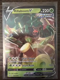 Rillaboom V 022/264 Holo V Rare Fusion Strike Pokemon Holo Near Mint - Image 1